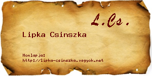 Lipka Csinszka névjegykártya